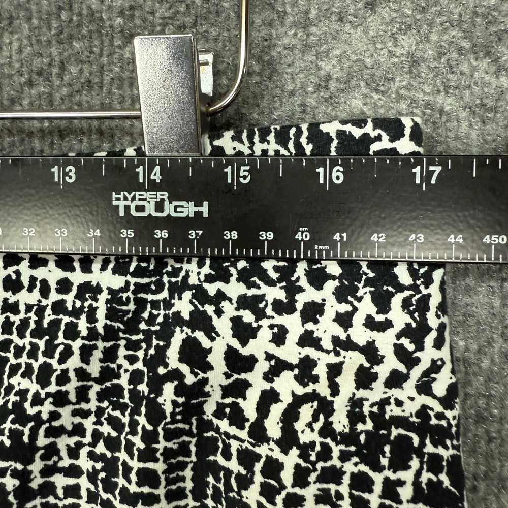 Chicos Zenergy Pants 2 Womens 12 Black White Print Slimming Panel Pull On Light - Picture 2 of 13